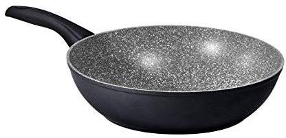 Aeternum Black Pearl Induction Wok Saltapasta 28 cm, Adatto all'induzione, Alluminio