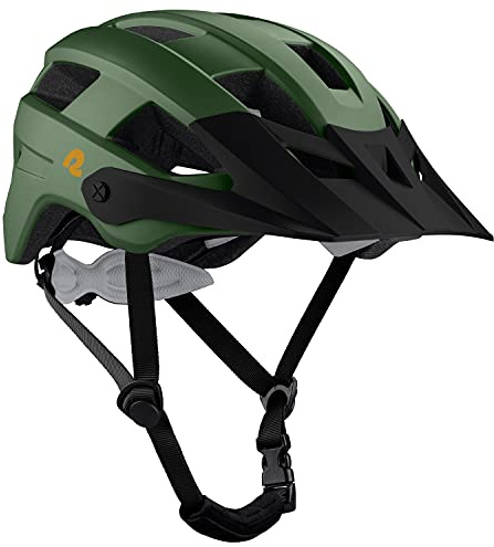 Retrospec Rowan Mountain Bike Helmet with Adjustable ErgoKnob Fit System - 14 Ventilation Ports, Removable Visor & EPS Foam Interior - Lightweight MTB Protection