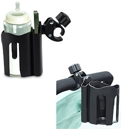 Kinderwagen Getränkehalter mit Handyhalter, FainFun Becherhalter Kinderwagen Universal, Flaschenhalter Kinderwagen, Becherhalter Fahrradanhänger, für Trinkflaschen Nuckelflaschen Kaffeehalter