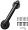 FSHIHINE Stair Handrail for Indoor & Outdoor 30cm Banister Staircase for Steps Wall Mount Balustrades Grab Bar Railing Support Kit Industrial Galvanized Black Metal Pipe Stair Handrails with Fittings