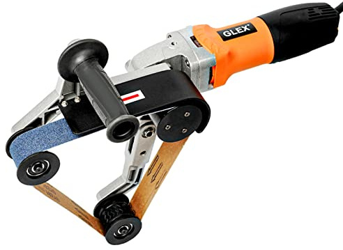 GLEX Metal Pipeline Polishing Machine, External Diameter Polisher, Stainless Steel Round Pipe Polisher, Steel Pipe Grinder, Round Tube Material Belt Sander, 110V 800W Aluminum Oxide Sanding