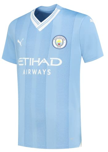 Manchester City Kinder Heimtrikot 2023/24 Saison - Team Hellblau - Größe: 15/16 Jahre