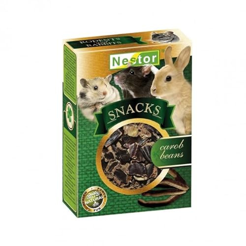 Snacks for Rodents and Rabbits Carob Beans 60g Hamster Mouse Chinchilla Guinea Pig Rat Gerbil Treats Food
