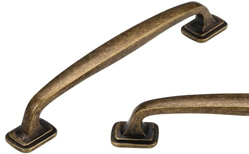 SYZOW schrankgriffe vintage 128mm lochabstand, 6 Stück Antike Schrankgriffe Griffe für Küchenschränke Zinklegierung für Küchengriffe, Garderobengriffe (Bronze)