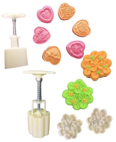 Moules à Gâteau de Lune，Ensemble de Moules à Gâteau Lune，pour Gâteaux de Lune, Biscuits, Tarte à la Citrouille, Bonbons Mous, Biscuits.