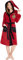 Harry Potter Womens Fleece Dressing Gown with Hood Pockets Tie Waist, Cosy Robe - Gifts for Her (Red/Black, M)