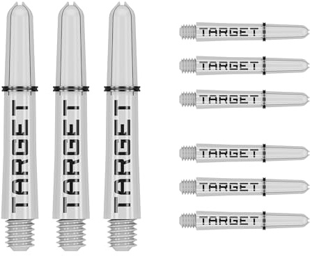 Target Darts Pro Grip Tag Shaft (9 Pack) Multipack Shafts, Professional Dart Accessories, Dart Shaft Set – Black & White, Short Length (33.5mm)