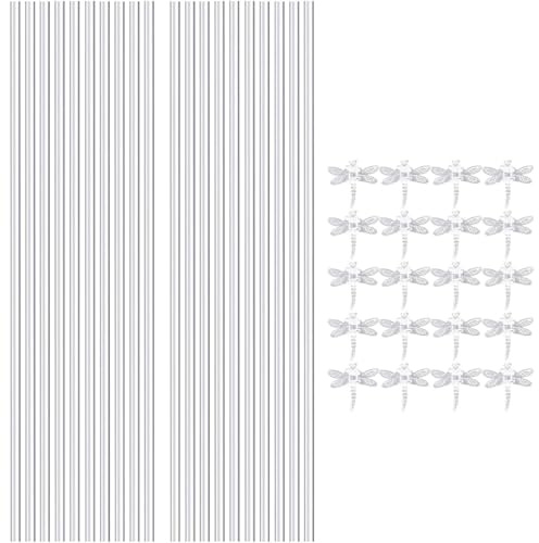 Acrylic Plant Pålar - Trellis-växtställ, 20-pack akrylklättringsstänger