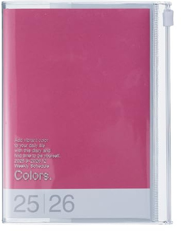 MARK'S 2025/26 Taschenkalender, A6 Colors, Pink: Von September 2025 bis Dezember 2026