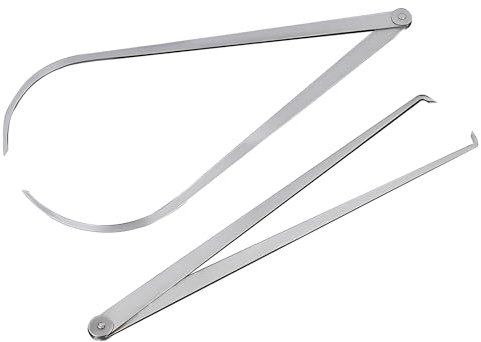 Wjelet 2 Pcs Measuring Calipers Calipers Measuring Tool, Outer Caliper, Inner Caliper, Stainlsee Steel Callipers Used to Measure The Inner and Outer Diameters of Cylinders or The Length of Objects