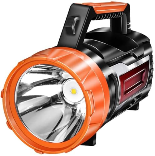 Torcia Elettrica A Manovella per Esterni, Torcia Elettrica Dinamo Portatile con Ricarica Type-C, Lampada da Tavolo per La Casa, con Luce Rossa di Avvertimento