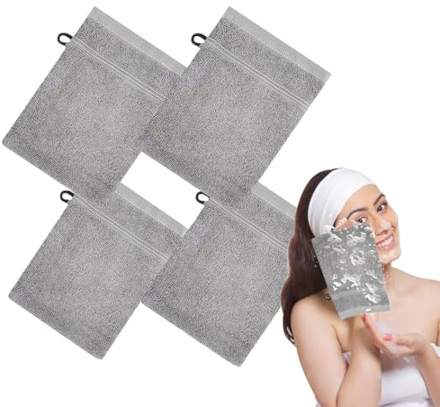 Gants Exfoliants - | Gants De Bain Exfoliants Exfoliant Exfoliant Pour Hommes Et Femmes Teneresse Blanc, Éponge De Couleur Unie Lingettes Gants De Douche