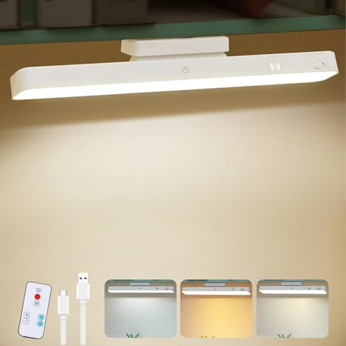 Under Cabinet Kitchen Lights LED Cabinet Lights Reading Lamp Magnetic Closet Lamp,1200mah Battery,USB Rechargeable Adjustable 3 Colors Remote Touch Control for Kitchen Makeup Wardrobe Mirror