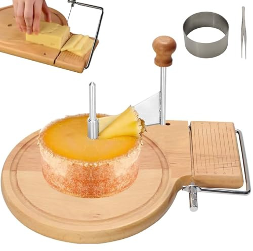 Ostlocktång och skivare, justerbar ostskärare för Tete de Moine och Girolle, perfekt för hård och mjuk ost, choklad, dekorativa spiraler, gourmetservering