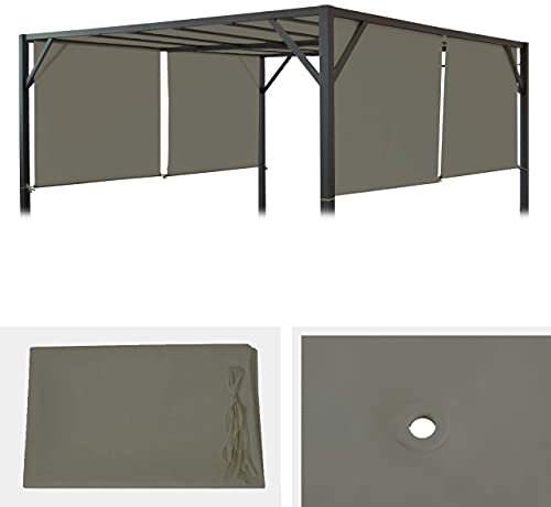 Mendler Ersatzbezug für Dach Pergola Pavillon Baia 3x4m - Taupe