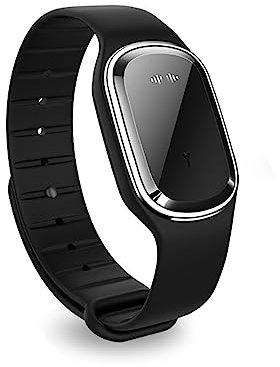 Pulseras Repelente de Mosquitos Ultrasónico, Reloj Electrónico Anti-Mosquitos con Carga USB/Reutilizable/Portátil para Acampar al Aire Libre Senderismo(Negro(Sin Visualización de Hora))