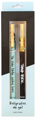Pedrita Parker Set 2 Bolígrafos de gel de tinta negra Todo Bien