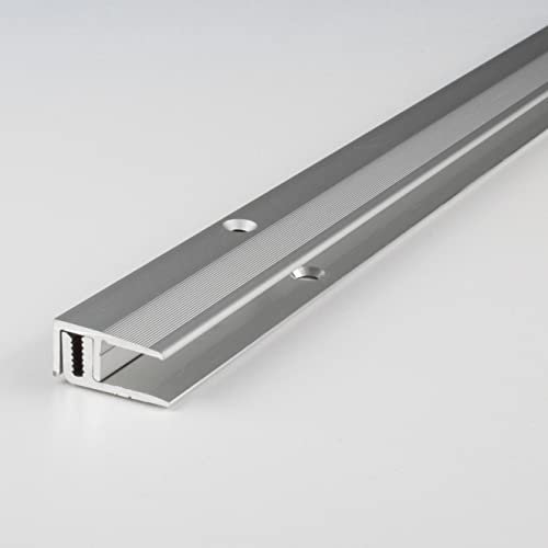 PROVISTON | Einfass- & Abschlussprofil | Aluminium | 21 x 7-15 x 1000 mm | Silber | Einschubprofil | Abschlussleiste | Bodenprofil