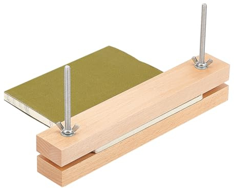 BENECREAT Prensa de encuadernación de madera, 25 x 3,8 cm, herramienta de prensa de encuadernación portátil, para el hogar, escuela, encuadernación de libros DIY en la oficina
