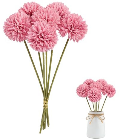 JVHLOV 12 Stück Künstliche Hortensienblüten, Kunstblumen Hortensien Künstliche Pflanzen, für Zuhause Blumenstrauß Hochzeit Garten Festival Dekor (Rosa)