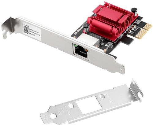 5Gbps PCIe Netzwerkadapter, RTL8126 Chip Multi-Gigabit Ethernet Karte (5G/2.5G/1G/100Mbps) PCIe 3.1 X1, RJ45 LAN Controller mit PXE Boot, Low Profile Halterung für Windows/Linux