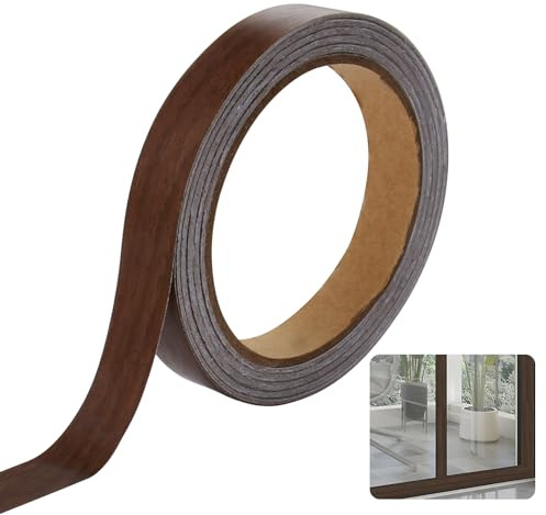 Melamine Edging Tape 18mm X 10m Self-Adhesive Wood Effect Tape Plywood Edge Banding Trim for Shelves Worktop Desk Kitchen Wardrobe Furniture Restoration Easy DIY Application