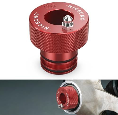 NICECNC Ingrassatore per cuscinetti ruota rosso, 30 mm, in alluminio, compatibile con Can Am Commander 800 2014, 2015, Maverick Max 1000R 2014-2016, Outlander 800R 2009-2015, Renegade 500 2008-2015