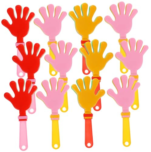 Garneck Aplaudidores De Mano Reutilizables 20 Piezas 19 Cm Plástico Colores Surtidos Generadores De Ruido para Fiestas Infantiles y Eventos Deportivos