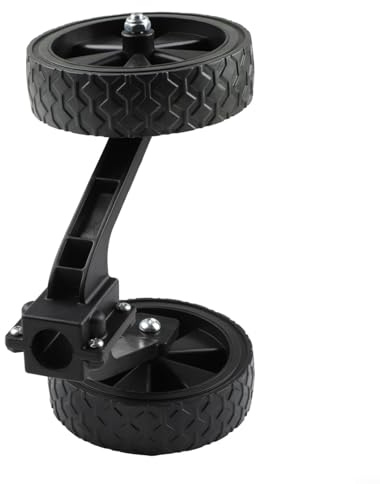 Pumixiy Set di ruote di supporto regolabili per decespugliatore, con base in metallo, per tosaerba e giardino