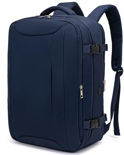 Hayayu Kabinbagage 45 x 36 x 20 för Easyjet reseryggsäck kabinflygplan 30 l väska 45 x 36 x 20 handbagage med separat fack för 15,6 bärbar dator med stöldskyddsficka, Färg: blå, 40 x 30 x 20 cm