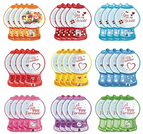 Generico Carta Dispenser Caramelle San ,36 Pezzi Distributore Caramelle Forniture Festive - Carte Porta Dolciumi Fai Da Te,Per Ragazzi Ragazze Coppie Aula Ufficio Raduni Familiari Serate Feste
