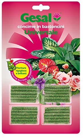 GESAL Concime in Bastoncini Universale, Per fioriture rigogliose e brillanti, 100 Giorni di nutrimento
