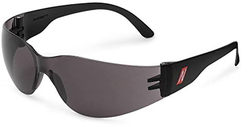 Nitras Vision Protect Basic Schutzbrille - Arbeitsbrille aus Polycarbonat mit UV-Schutz - Passend für Erwachsene (Damen & Herren) - Dunkel (Getönt)