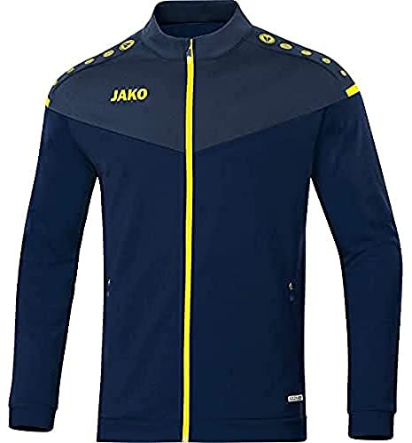JAKO Herren Polyesterjacke Champ 2.0, Marine/Darkblue/Neongelb, M