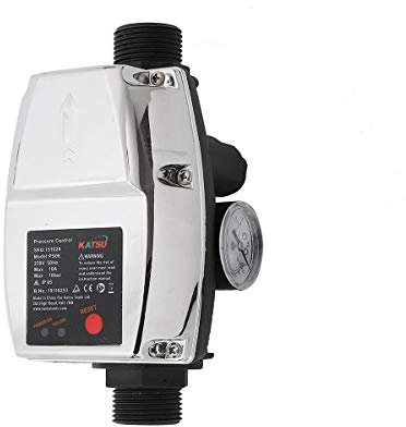 KATSU Tools Automatic Water Pump Pressure Control Switch 220V IP65 Adjustable Electronic Pressure Controller, for Submersible Pump, Garden Pump 151024