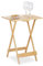 Relaxdays Klapptisch Bambus, für Wohnzimmer, Balkon & Terrasse, HxBxT: 63,5 x 48 x 38 cm, Beistelltisch klappbar, Natur