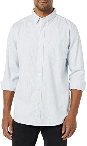 Amazon Essentials Homme Chemise en Tissu Oxford Extensible à Manches Longues avec Poche, Coupe cintrée