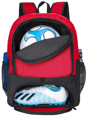 Rudmox Soccer Ball Bag-Backpack for Basketball,Volleyball with Cleat Shoes and Ball Compartment for Sports Team,Trainning