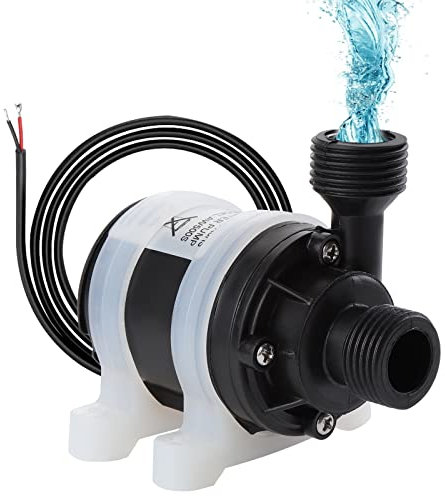 HSEAMALL DC 12V Mini-Wasserpumpe, bürstenlose Tauchwasserpumpe 800L/H 5M mit Silikonhalterung, Amphibienpumpe für Teich, Aquarium, Solarbrunnen, Poolwasserzirkulation