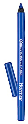 Flormar Extreme Tattoo Gel Pencil 012 Blue Dream, hochpigmentierter Gel-Kajal, mattes Finish, wasserfest & wischfest, langanhaltend, für Kajal, Lidstrich & Smokey Eyes, 1,2 g