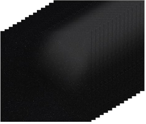 BEISHIDA 12x12inch Glitter Cardstock, Black Glitter Paper for Crafts, Graduation Grad Cap Decoration, 250GSM Premium Sparkly Scrapbook Paper for Cricut, Card Making, DIY Art Projects(15 Sheets)