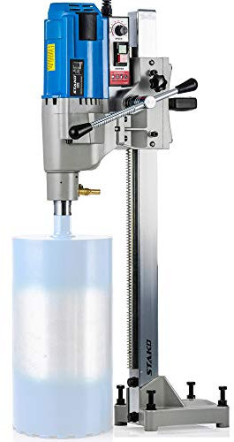 STAKO Professioneller Kernbohrmaschine mit kraftvollem 4250 Motor – mit Kernbohrständer – Bohrdurchmesser Max. Ø 255 mm – Diamant Kernbohrgeräte für beton 0-560 U/min – Kernbohreinheit mit PRCD-Schut