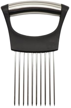 Onion Slicer Holder,Stainless Cutte Assistant Tool,Kitchen Gadgets Aids Veg Cutter Helper,Chopper Slicing Cuter Aid Holder,for Cutting Meat Potato Tomato Fruit Vegetable Lemon Pickled Cucumber