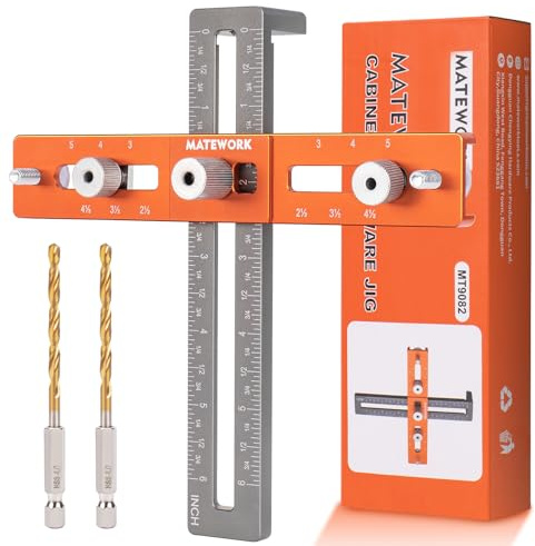 Cabinet Hardware Jig, Cabinet Handle Template, Cabinet Installation Tools With Adjustable Knob,Punch Locator Precision Woodworking Drill Guide For Drawer, Cupboard, Door, File Shelves