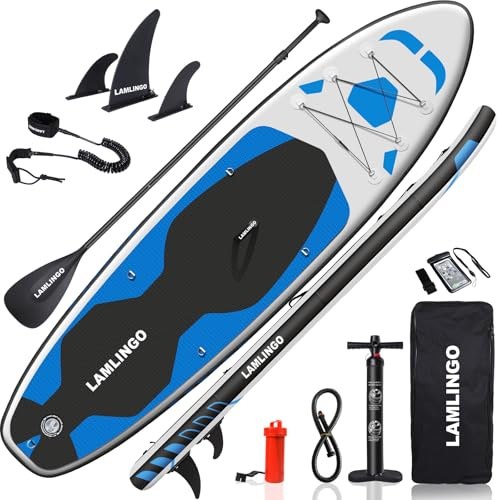 Rolimate SUP Board Paddle Board Dickes Stand Up Paddling SUP Board Set für Sport Rudern/Rucksack/Spule Leine/Leash/Mobiles Wasserdichtes Gehäuse