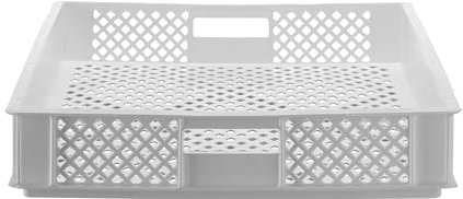 HENDI Boîte en plastique perforée pour séchage de pâtes fraîches, sans BPA, -40°C à 90°, bac, récipient séchoir à pâtes fraîches, 600x400x(H)70mm, HDPE