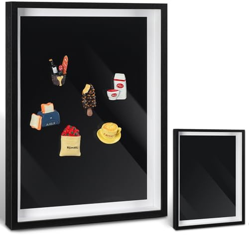 Vicenpal 1 Pcs Large Magnet Display Board 16x12 Magnetic Board, Black