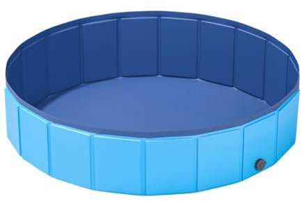 Piscina pieghevole portatile per cani in PVC, vasca da bagno pieghevole per cani di taglia grande, media e piccola
