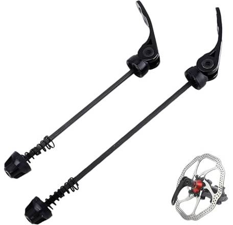 Cubo de Liberación Rápida Bicicletas,Pinchos de Liberación Rápida para Ruedas Delantera y Trasera, Compatible con Bicicletas de Montaña y Carretera, 140 mm y 180 mm, Aleación de Aluminio y Hierro