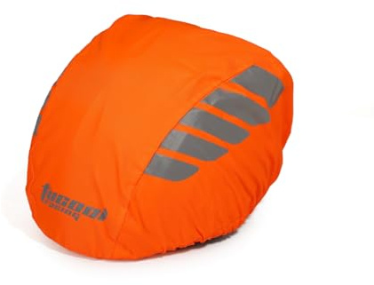 Tucool Racing Night Visual Waterproof Windproof Bike Bicycle Helmet Cover Cycling Rain Cover (Fluorescent Orange)